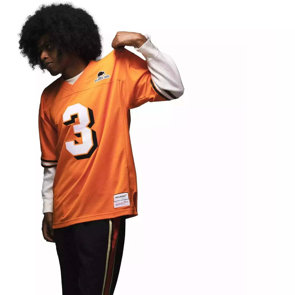 McLaren x Mitchell and Ness F1 USA Austin GP Daniel Ricciardo Football Jersey Jersey Black