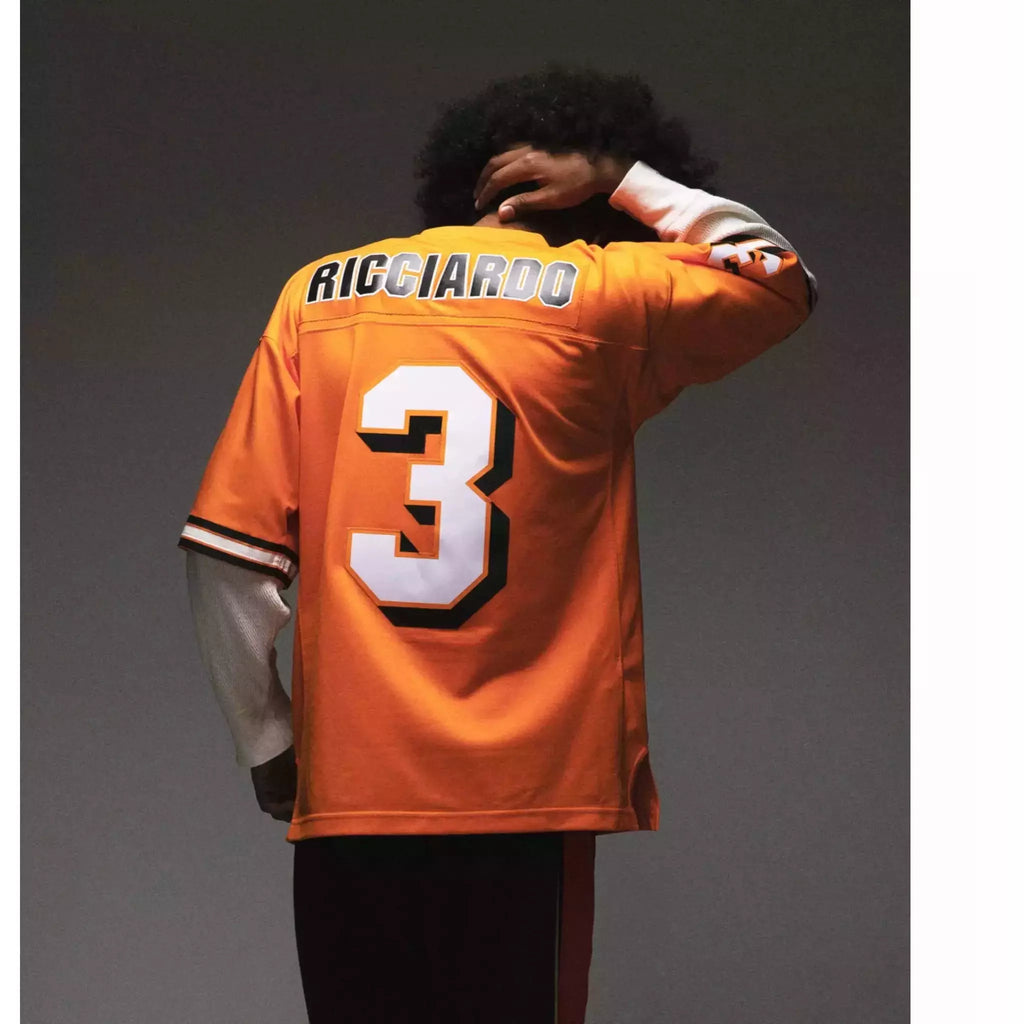 McLaren x Mitchell and Ness F1 USA Austin GP Daniel Ricciardo Football Jersey Jersey Dark Slate Gray