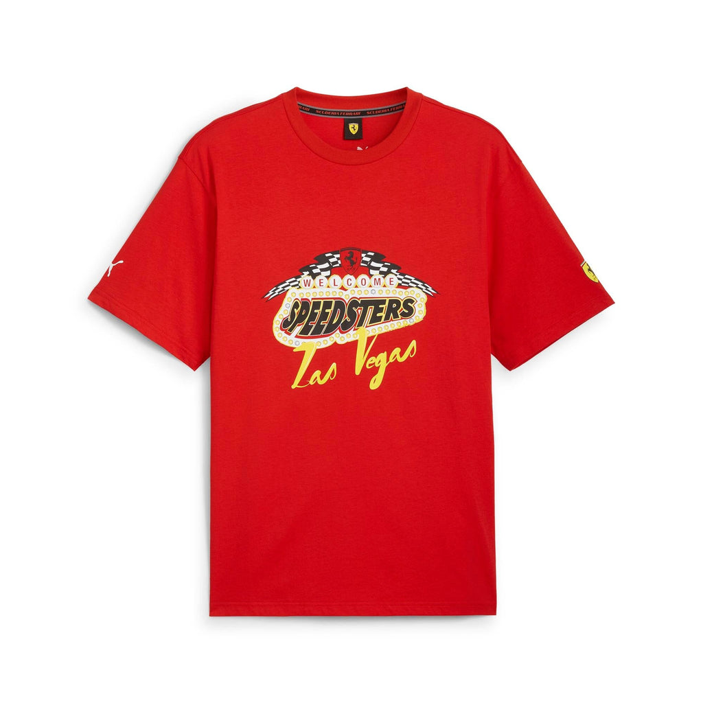 Scuderia Ferrari F1 Special Edition Las Vegas GP T-Shirt - Black/White/Red T-shirts Scuderia Ferrari XS Red 