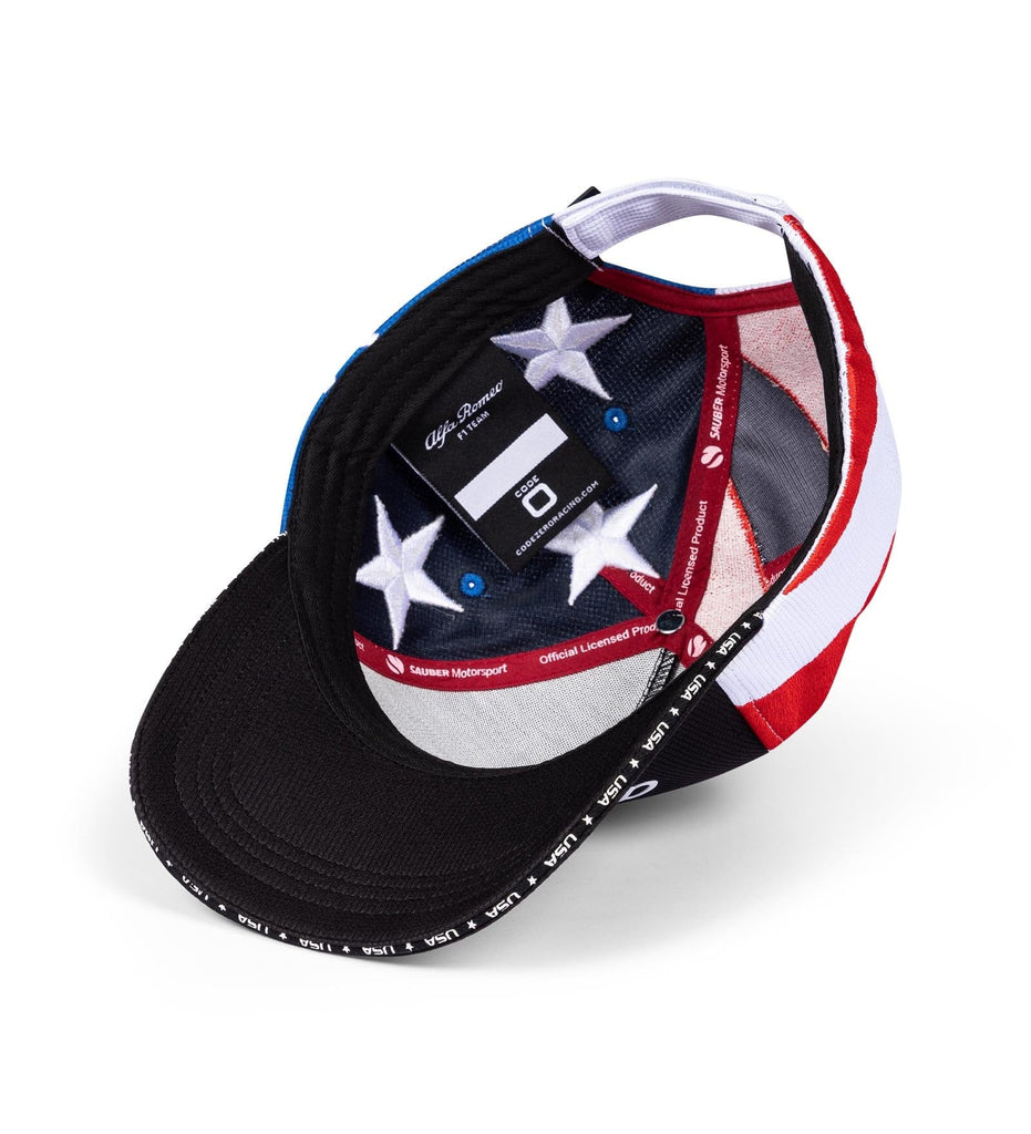 Alfa Romeo Racing F1 Special Edition Stars & Stripes USA GP Baseball Hat - Black Hats Alfa Romeo 