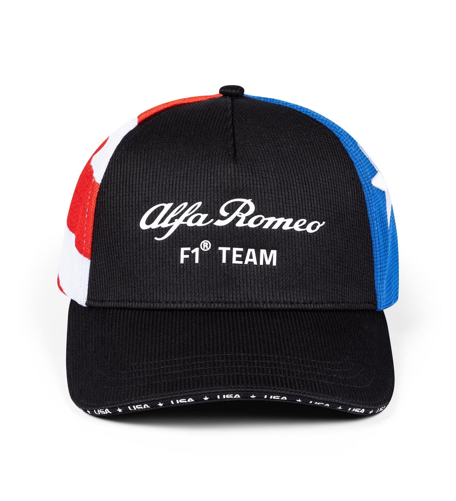 Alfa Romeo Racing F1 Special Edition Stars & Stripes USA GP Baseball Hat - Black Hats Alfa Romeo 