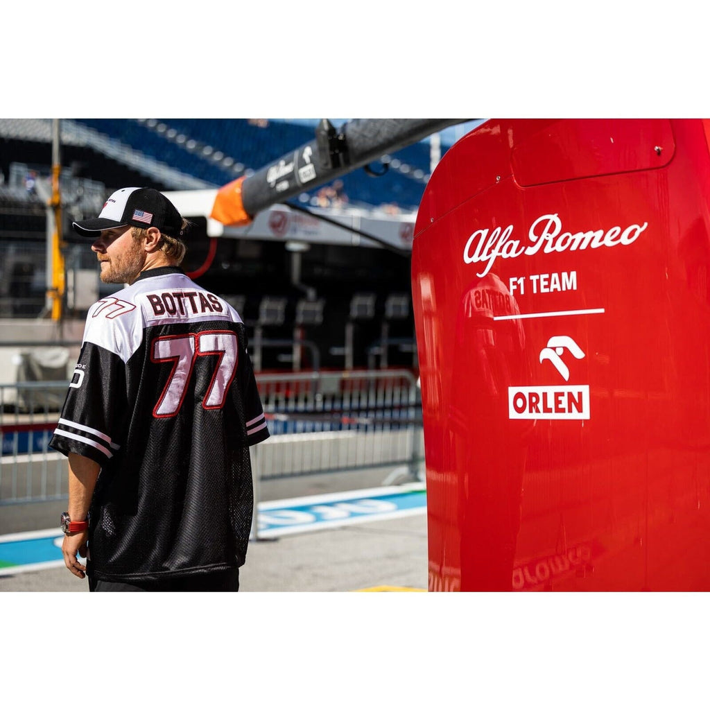 Alfa Romeo Racing F1 Special Edition USA Austin GP Valtteri Bottas Football Jersey Jersey Black