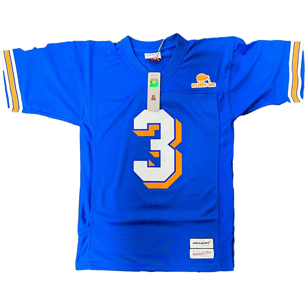 McLaren x Mitchell and Ness F1 USA Austin GP Daniel Ricciardo Football Jersey Jersey Royal Blue