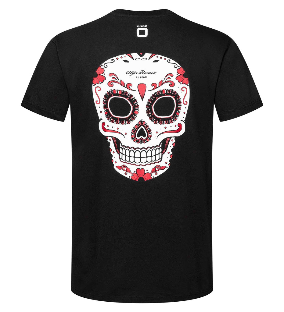 Alfa Romeo Racing F1 Men's Limited Edition Mexico GP Skull T-Shirt - Black/White T-shirts Alfa Romeo 