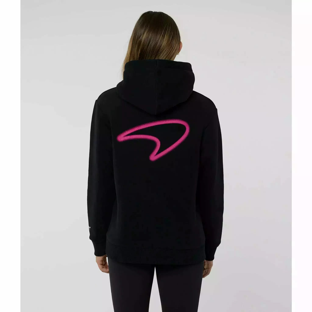 McLaren F1 Women's Miami Neon Graphic Hoodie -Black/Vice Blue/Beetroot Purple Hoodies Light Gray