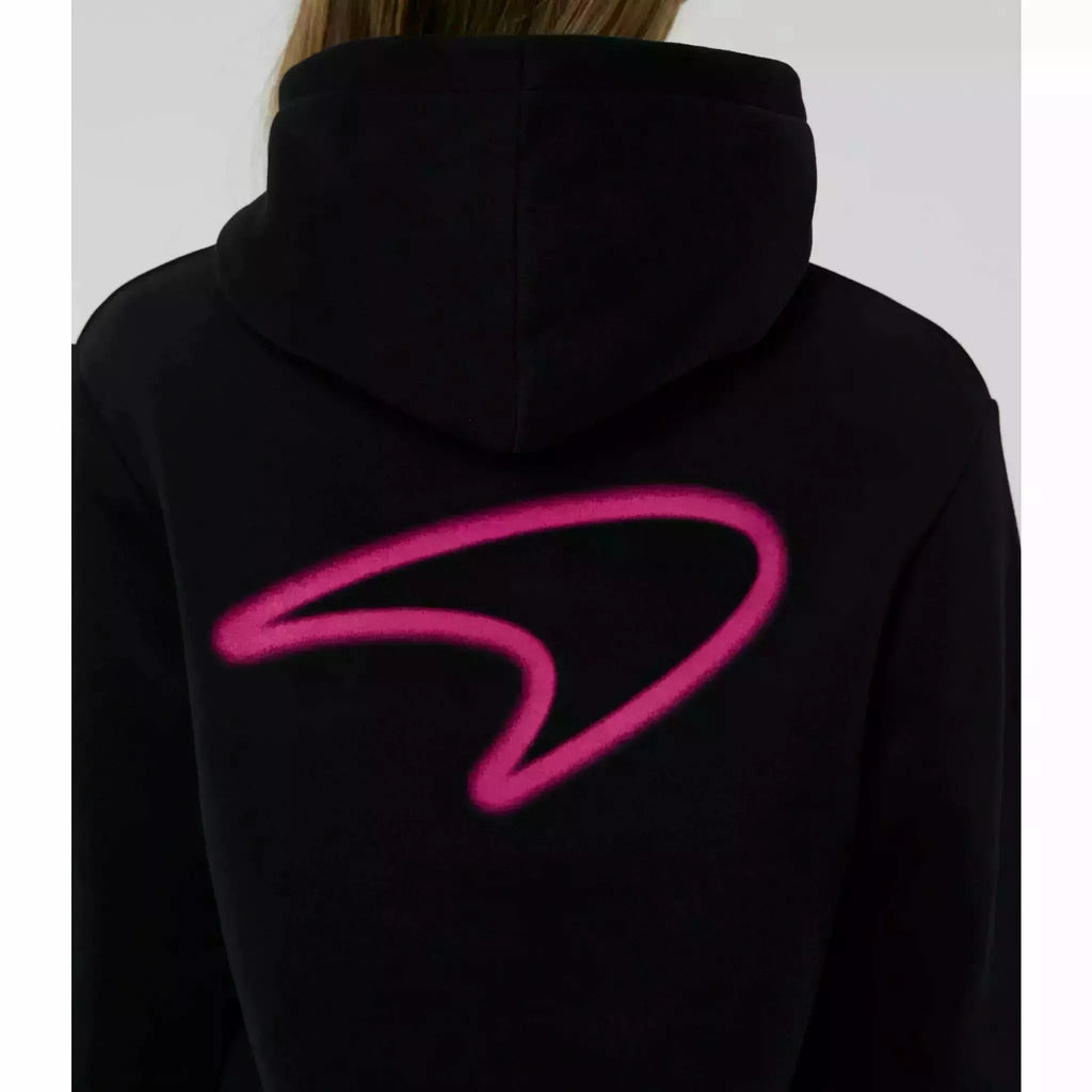 McLaren F1 Women's Miami Neon Graphic Hoodie -Black/Vice Blue/Beetroot Purple Hoodies Gray