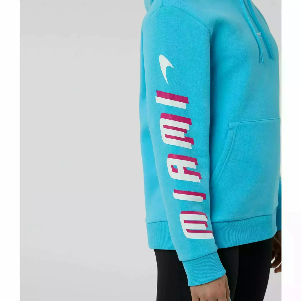 McLaren F1 Women's Miami Neon Logo Hoodie -Black/Vice Blue Hoodies Light Gray