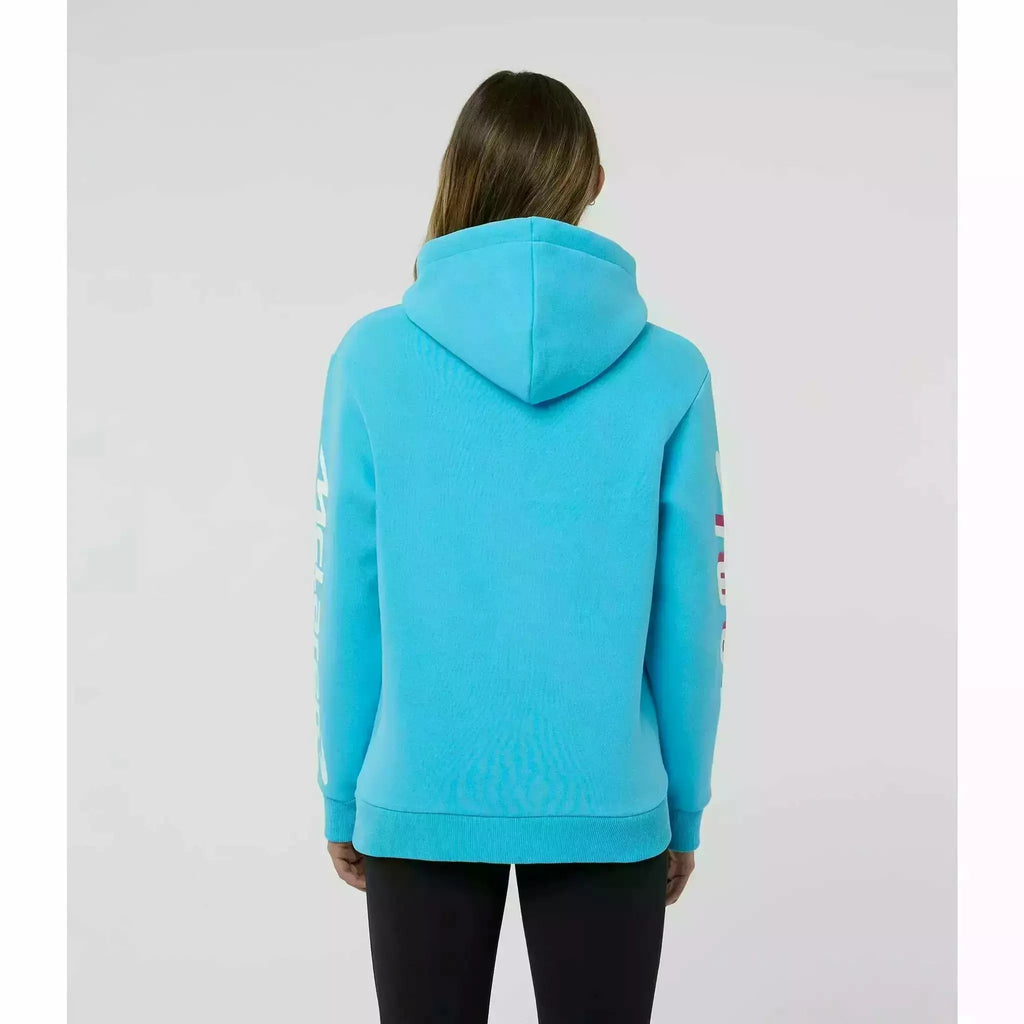 McLaren F1 Women's Miami Neon Logo Hoodie -Black/Vice Blue Hoodies Steel Blue