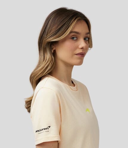 McLaren F1 Women's Lando Norris Special Edition Silverstone GP T-Shirt - Beige T-shirts McLaren-Castore 