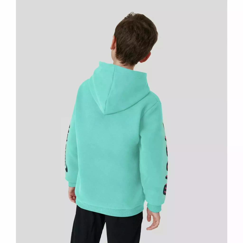 McLaren F1 Kids Miami Neon Logo Hoodie-Vice Blue/Aqua Sky Hoodies Light Gray