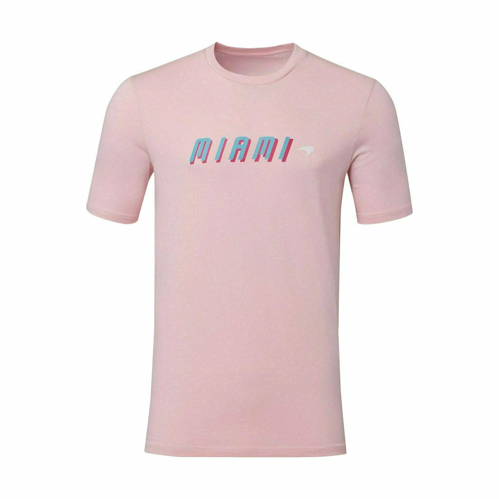 McLaren F1 Men's Miami Neon Graphic T-Shirt-Black/White/Vice Blue/Beetroot Purple/Crystal Rose/Aqua Sky T-shirts Thistle