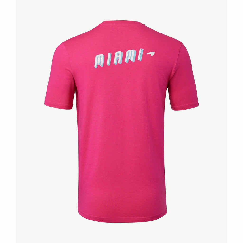 McLaren F1 Men's Miami Neon Logo T-Shirt-Black/White/Vice Blue/Beetroot Purple T-shirts Violet Red