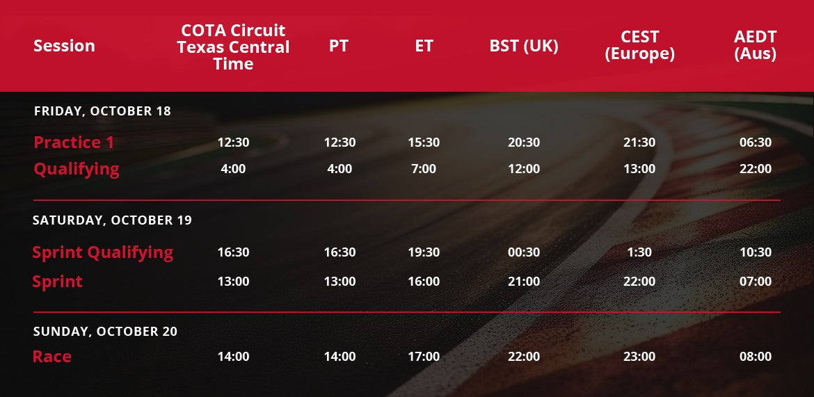 Race Schedule