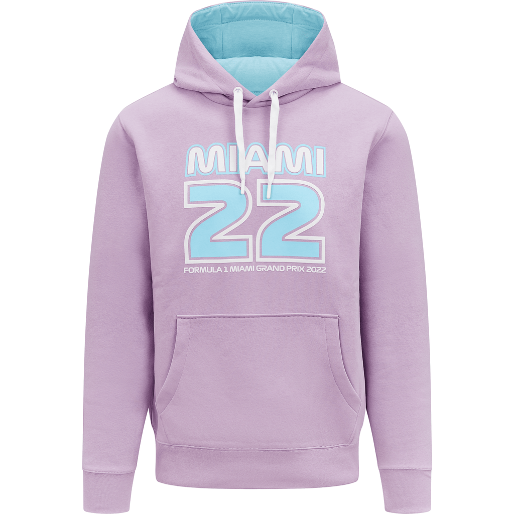 Formula 1 Tech Collection F1 Miami GP Unisex Hoodie - Lilac/Baby Blue Hoodies Gray
