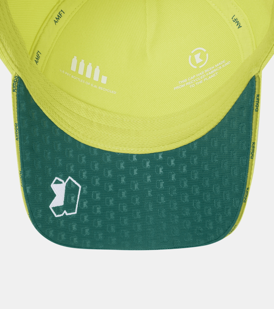 Aston Martin F1 Kimoa Fernando Alonso Patch Hat- Black/Lime Hats Aston Martin F1 